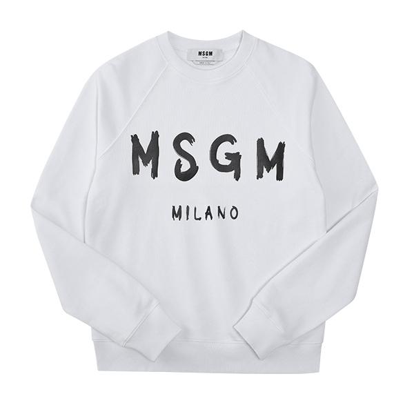 MSGM Women’s Cotton Crewneck Sweatshirt White