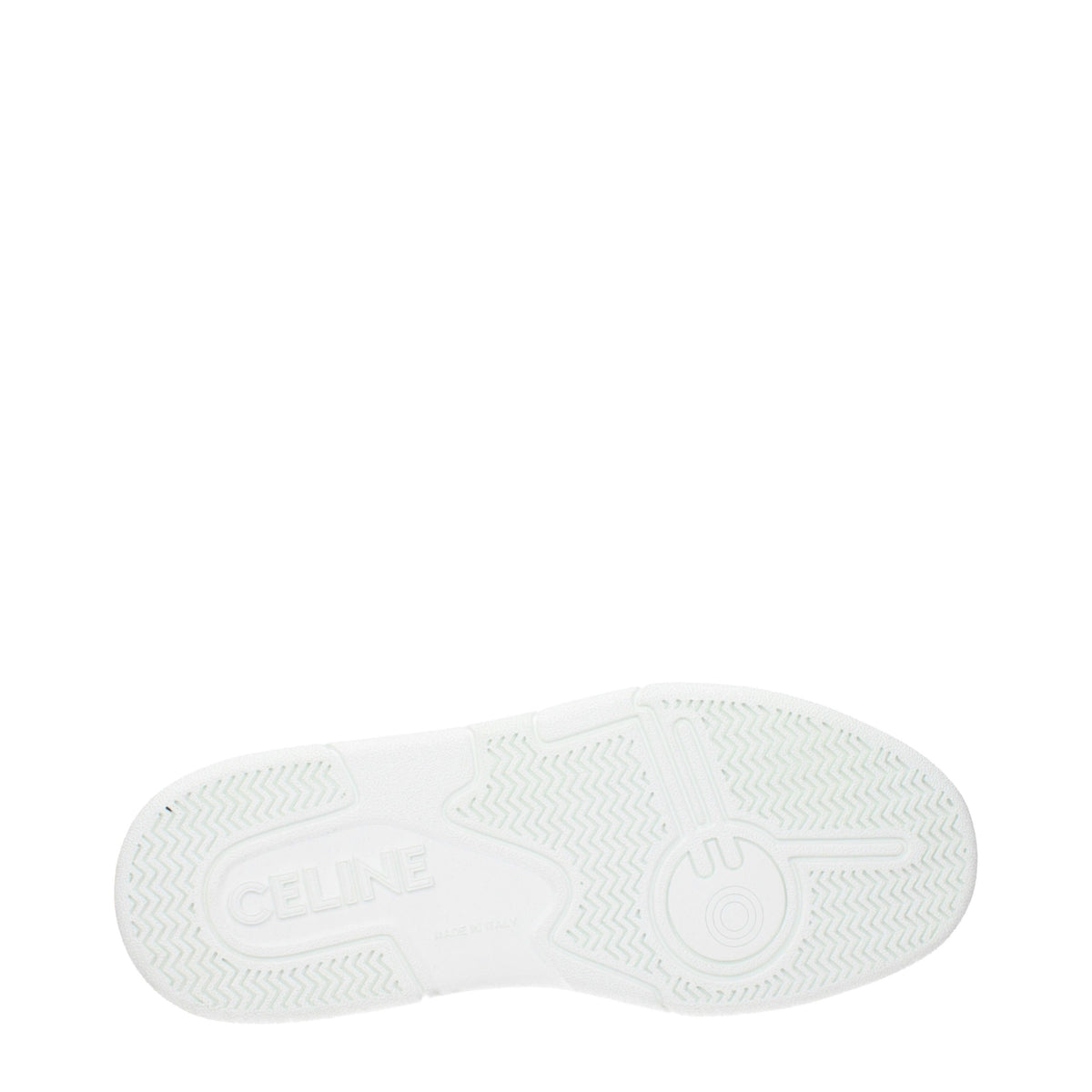 CELINE White Leather High-Top Sneakers for Men