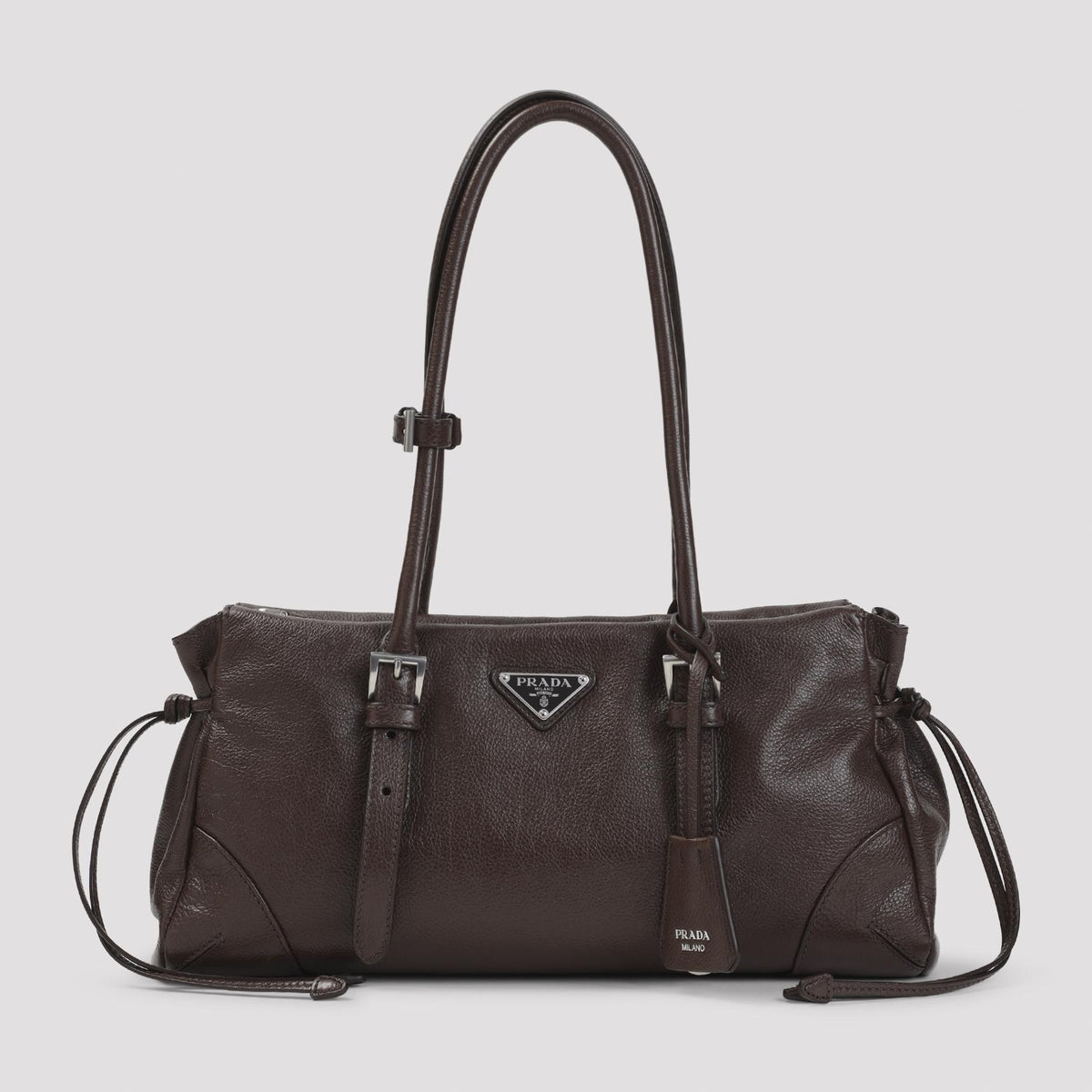 PRADA Black Leather Shoulder Bag