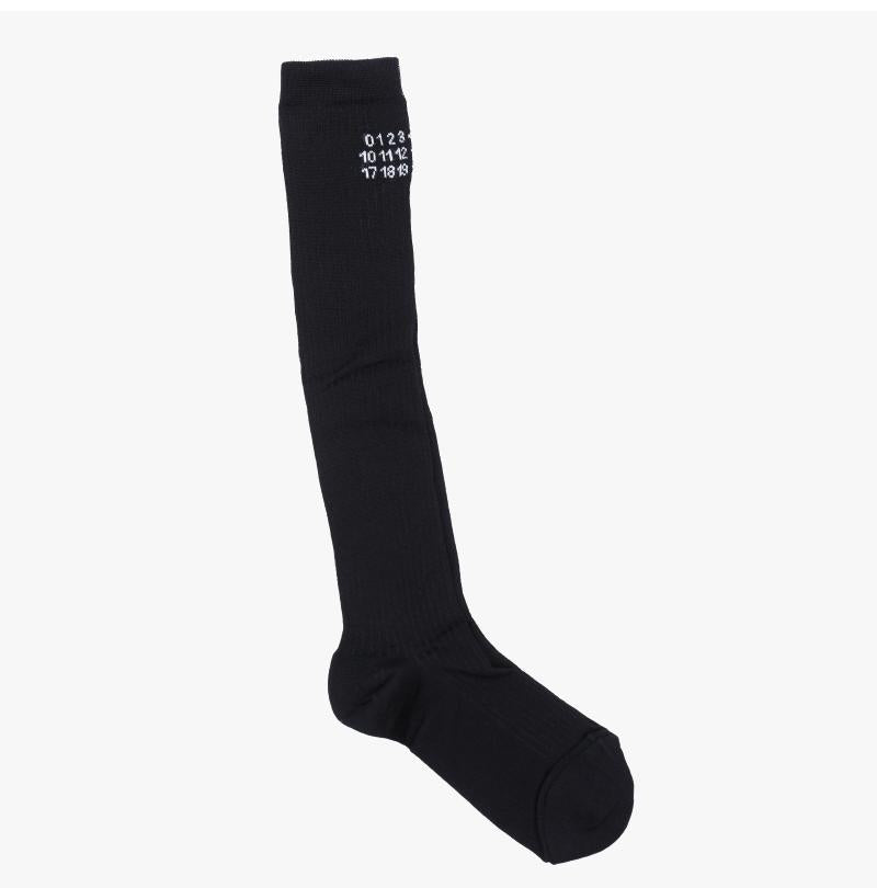Maison Margiela MM6 Number Logo Golf Socks Black Women’s