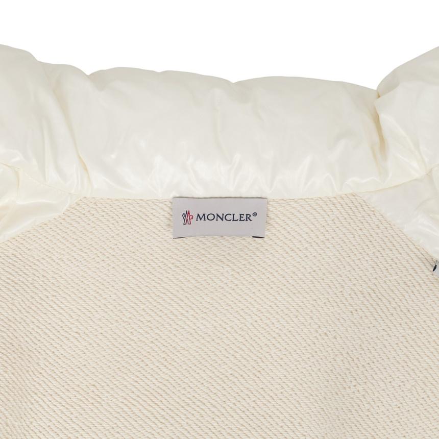 Moncler Women’s Zip-Up Sweatshirt White Cotton Cardigan