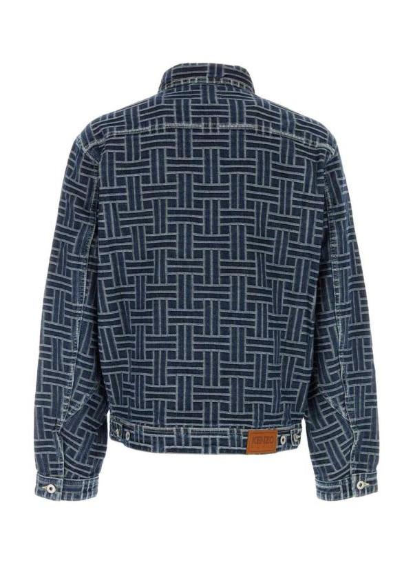 KENZO Woven Embroidered Trucker Denim Jacket