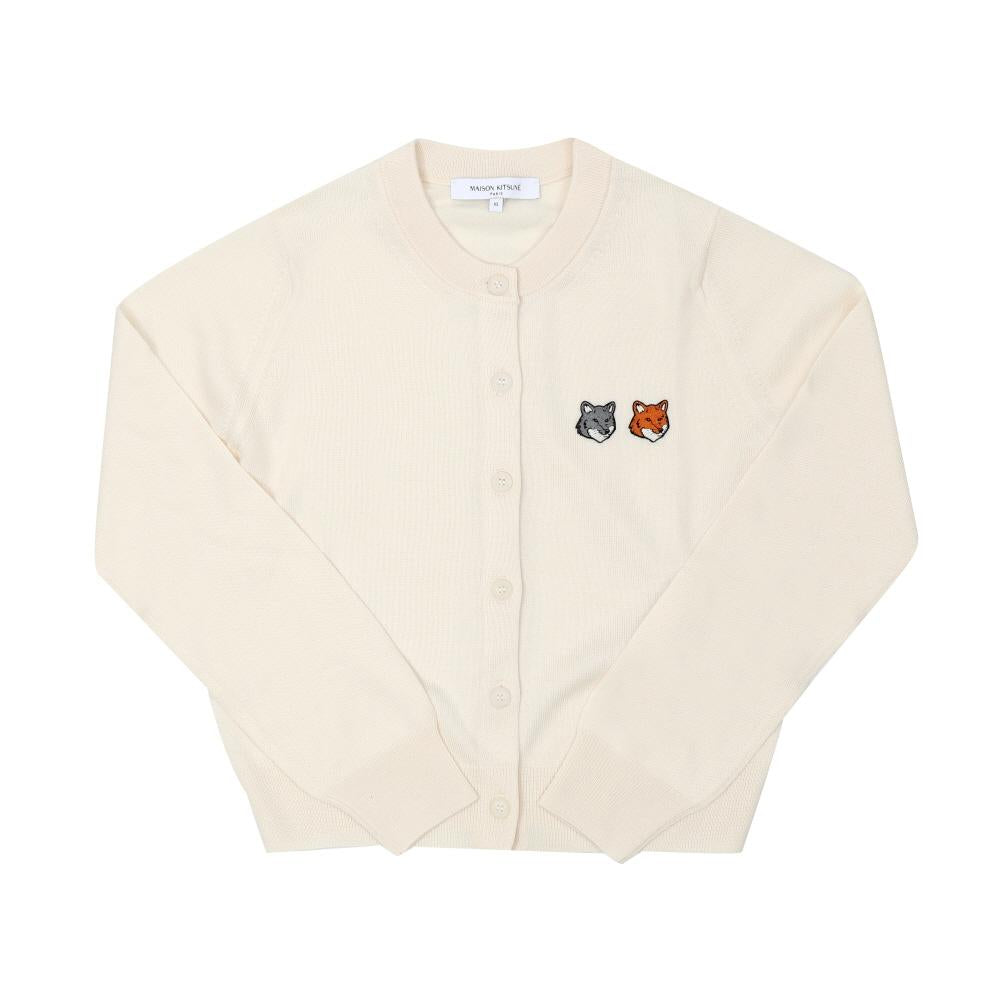 Maison Kitsune Double Fox Head Patch Women’s Cardigan OW051CFKT1181 P702