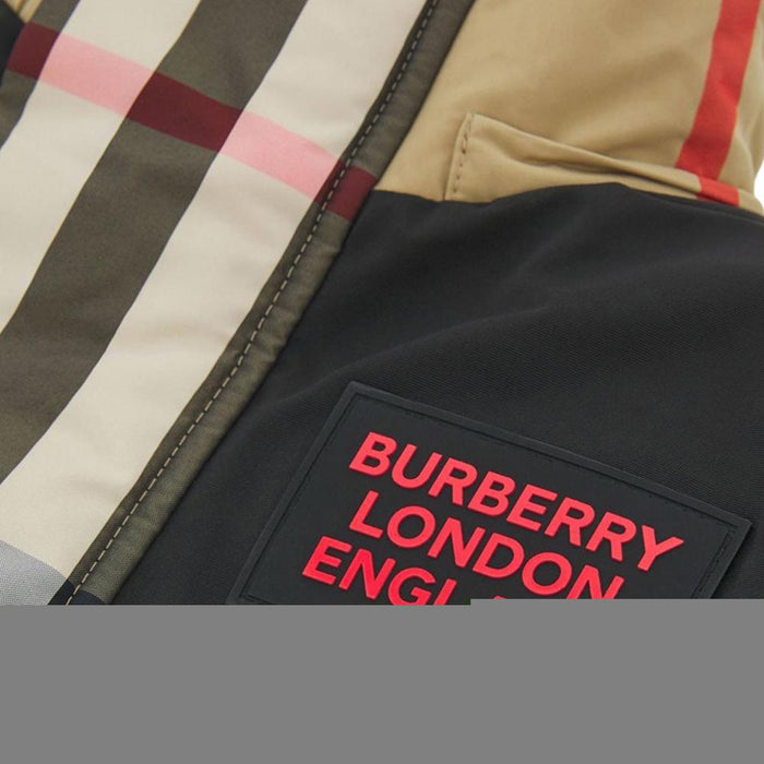 BURBERRY Vintage Check Hooded Down Jacket for Women