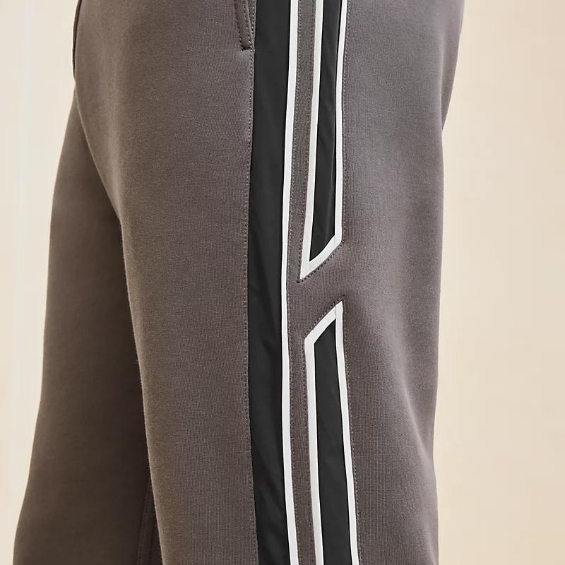 HERMES Brown Cotton Crewneck H Logo Sweatshirt Unisex