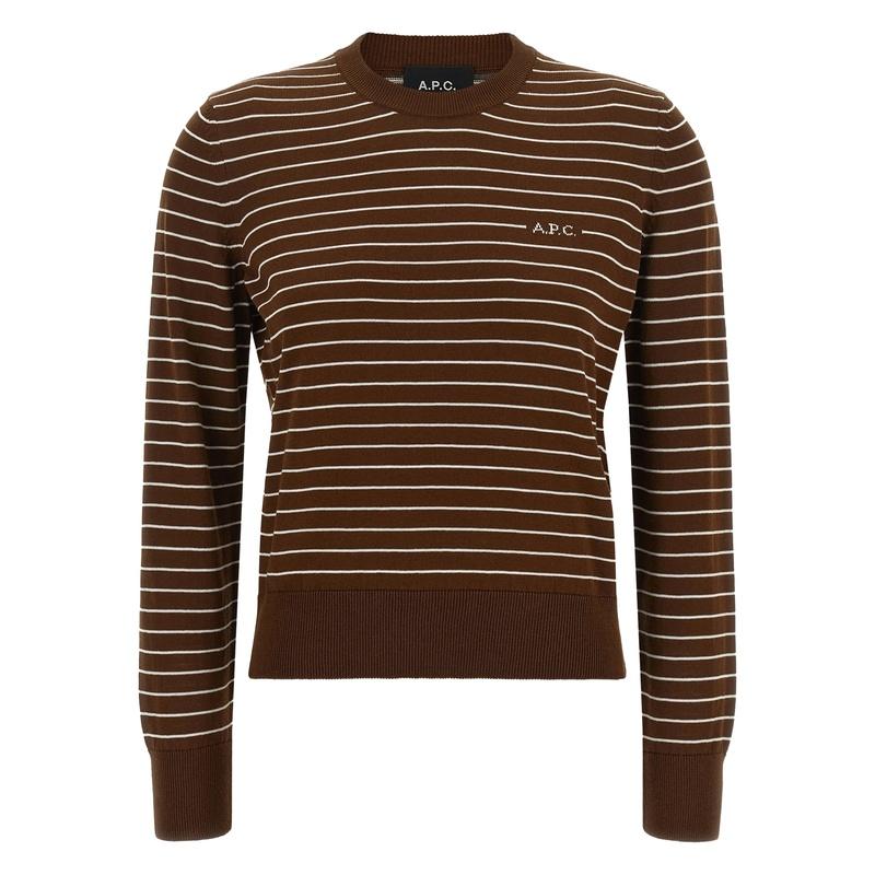A.P.C. Sima Women’s Round Neck Knit Sweater Ivory