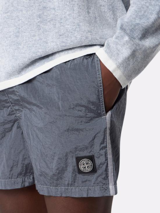 STONE ISLAND Avio Blue Cotton Drawstring Cargo Shorts K1S15B100006 S0043 V0024