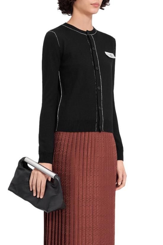 MM6 Black Knit Cardigan