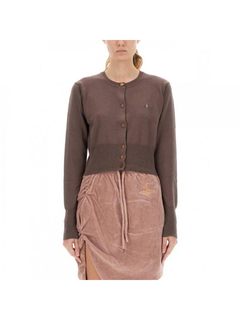 Vivienne Westwood Women's Crewneck Cropped Knit Cardigan