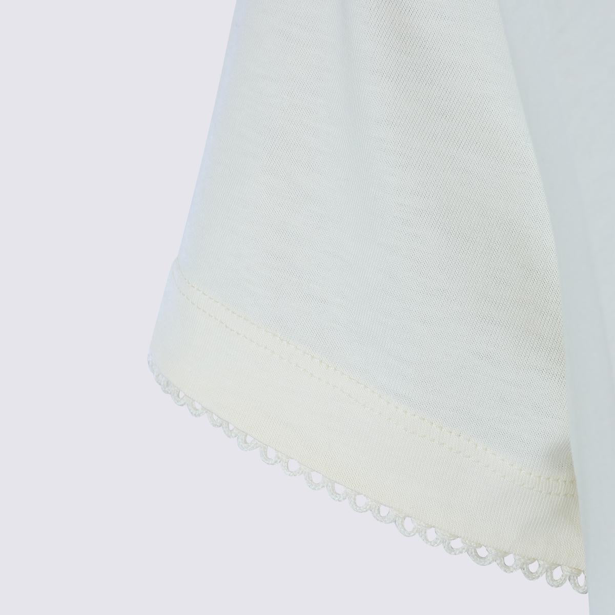 Moncler White Short Sleeve Cotton T-Shirt