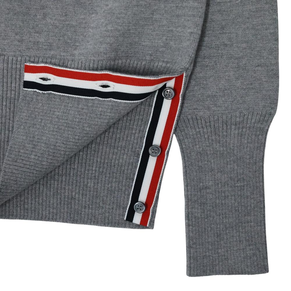 THOM BROWNE Diagonal Milano Stitch Women’s Round Neck Knit Sweater