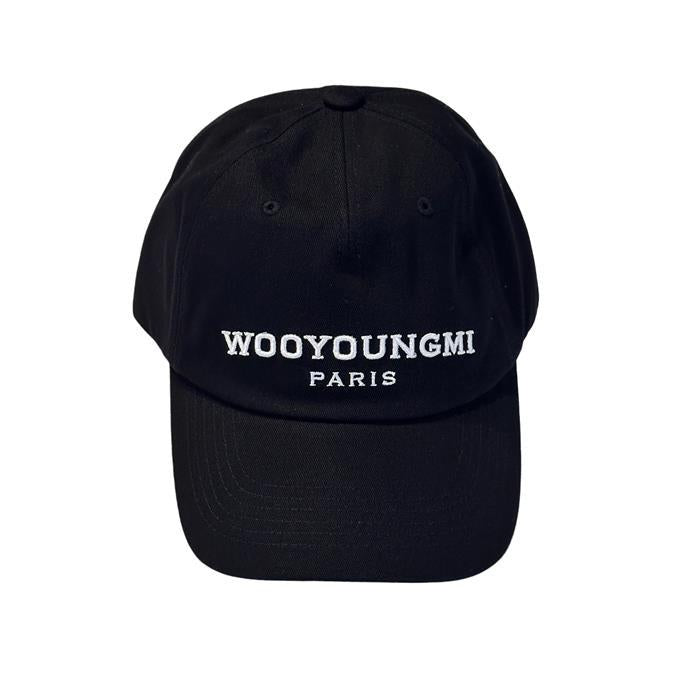 WOOYOUNGMI Embroidered Black Cotton Baseball Cap W253AC52 661B