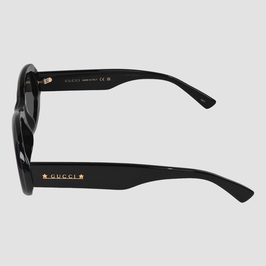 GUCCI Women’s Oval Logo Sunglasses Black