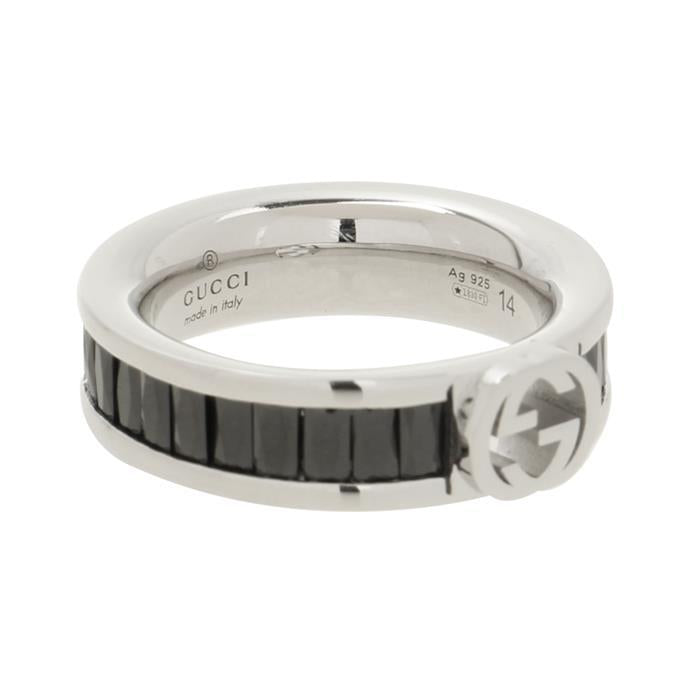 GUCCI Interlocking G Crystal Ring
