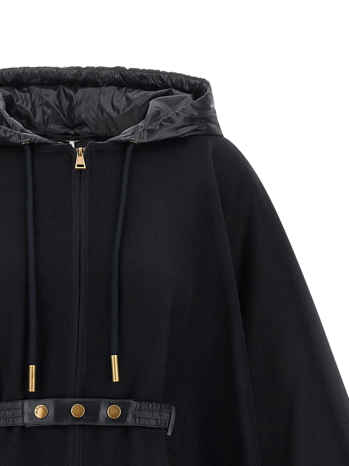 Moncler Navy Wool-Blend Cape Vest