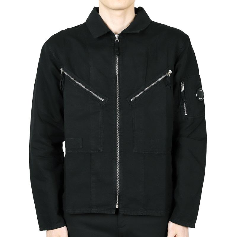 CP Company Men’s Lens Badge Cotton Linen Full-Zip Overshi 18CMOS103A 006273G 999