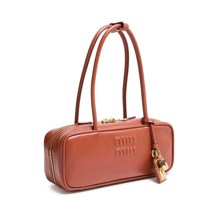 Miu Miu Leather Bow Small Tote Bag Black