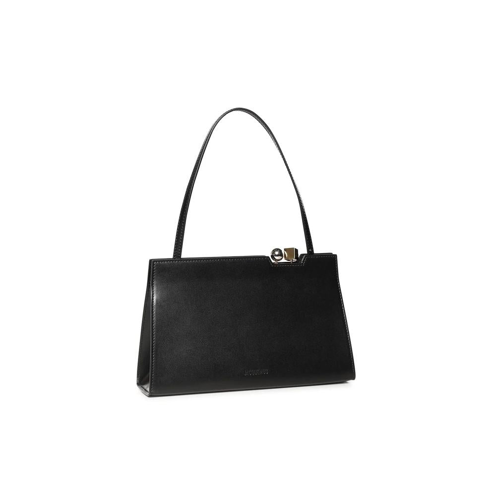 JACQUEMUS Le Salon Shoulder Bag Black Leather