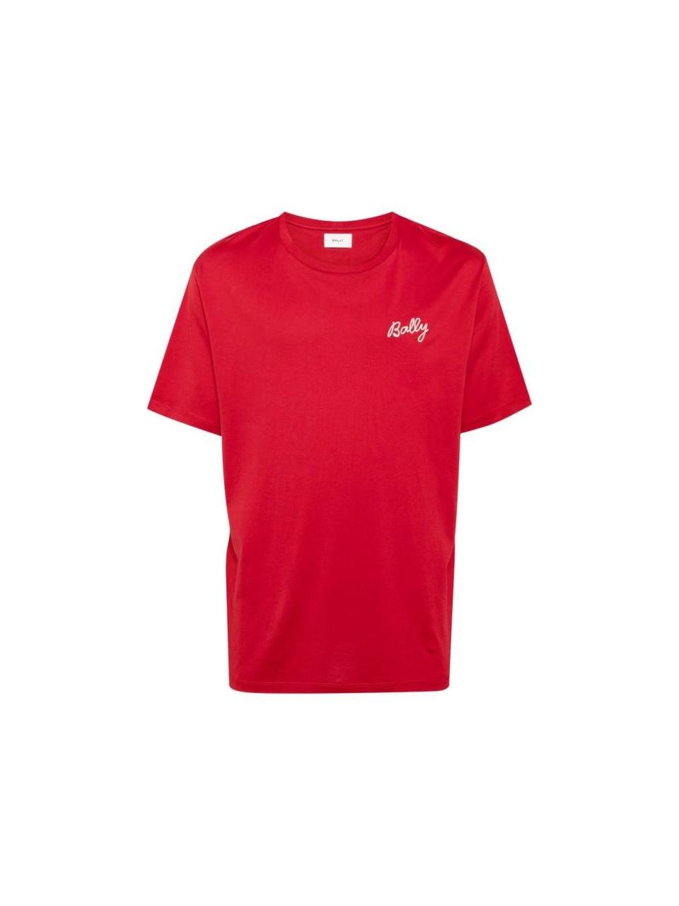 BALLY Logo Embroidered Short Sleeve T-Shirt MJE05JCO018 U372