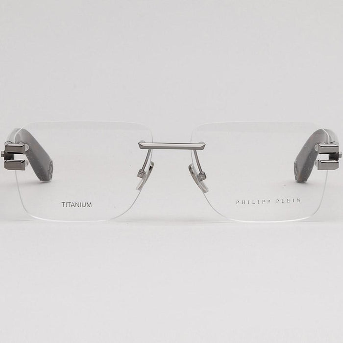 Philipp Plein Titanium Rimless Square Eyeglasses Unisex VPP086 0568