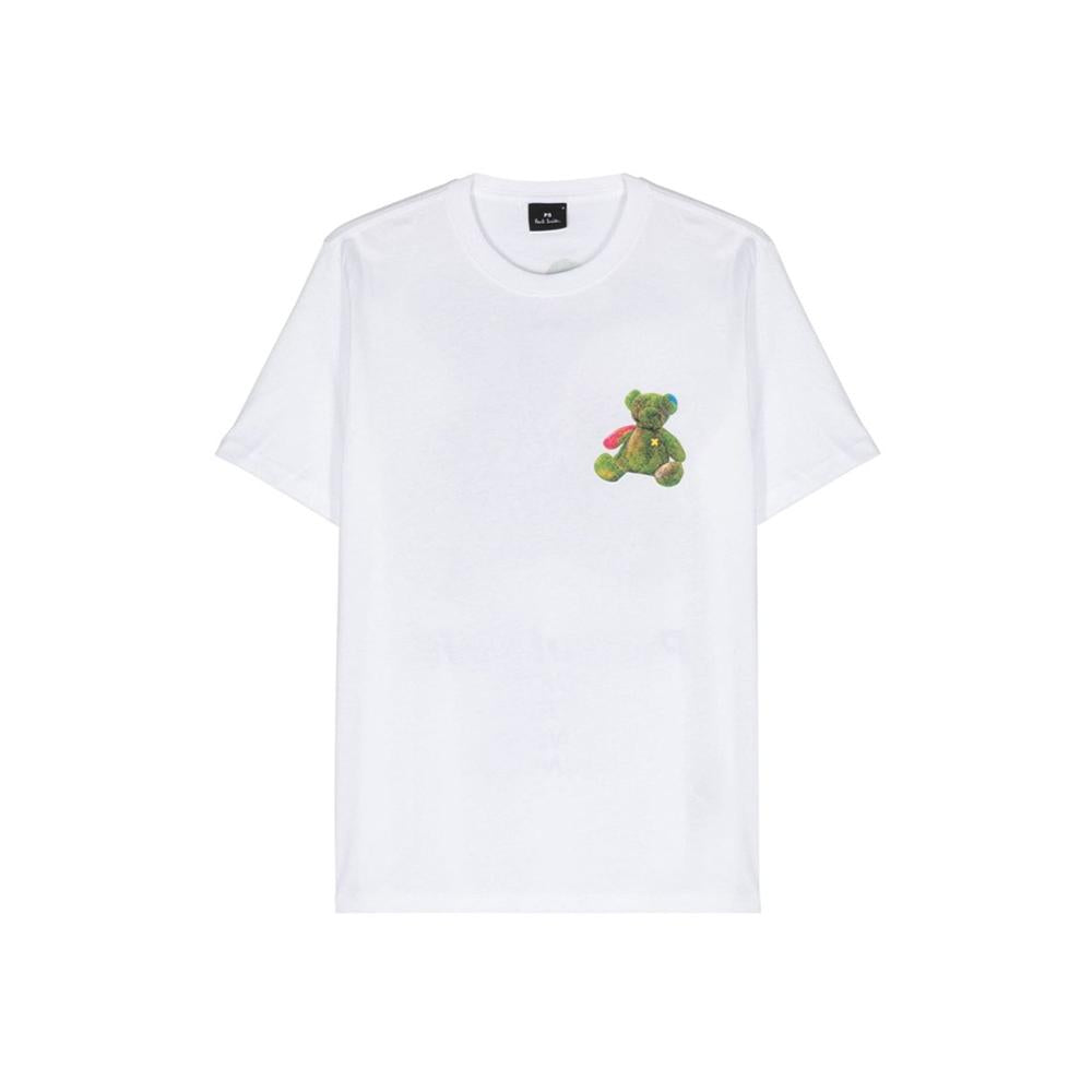 Paul Smith Bear Print White T-Shirt M2R 011R NP4694 01