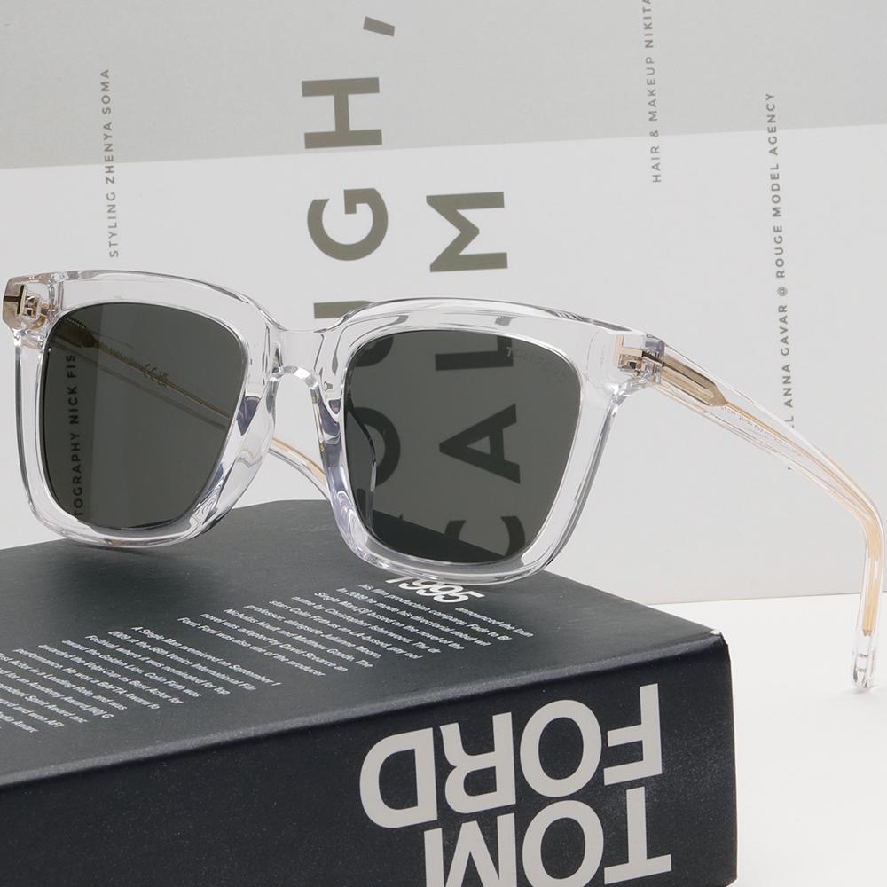 TOM FORD Transparent Square Acetate Sunglasses Asian Fit Unisex TF970K 26A