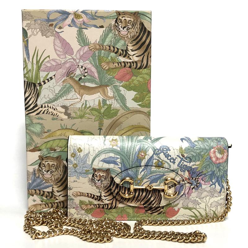 GUCCI Horsebit 1955 Tiger Shoulder Wallet Bag