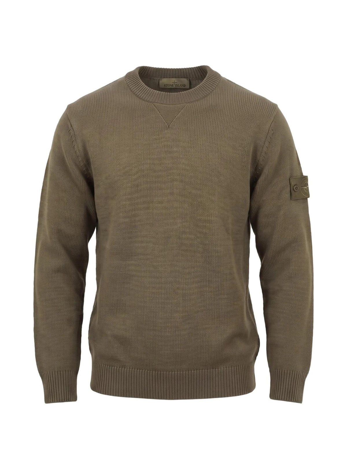 STONE ISLAND Wool Round Neck Knit Sweater Black Men’s