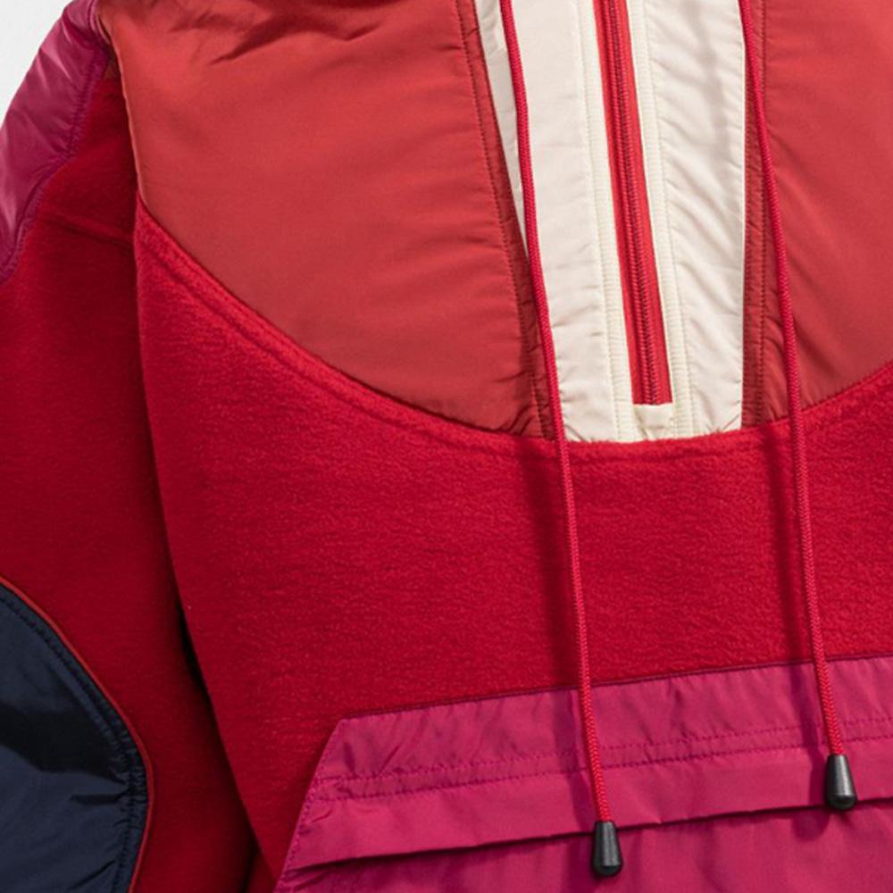 Isabel Marant Colorblock Fleece Anorak Jacket Red Men's Hoodie Top