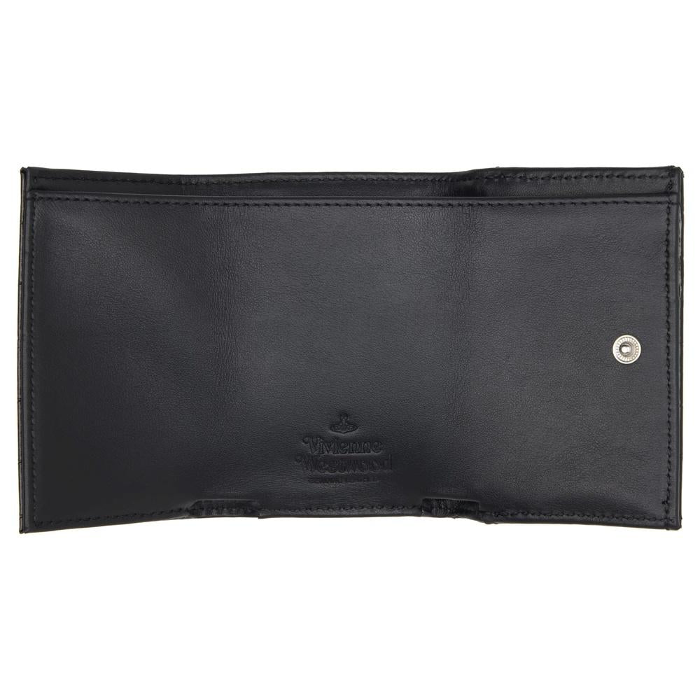 Vivienne Westwood Crocodile-Embossed Leather Small Wallet Black