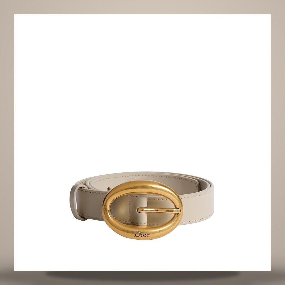 DIOR Smooth Calfskin Leather Belt 25mm Cre Legend B1038CGBJ M79U