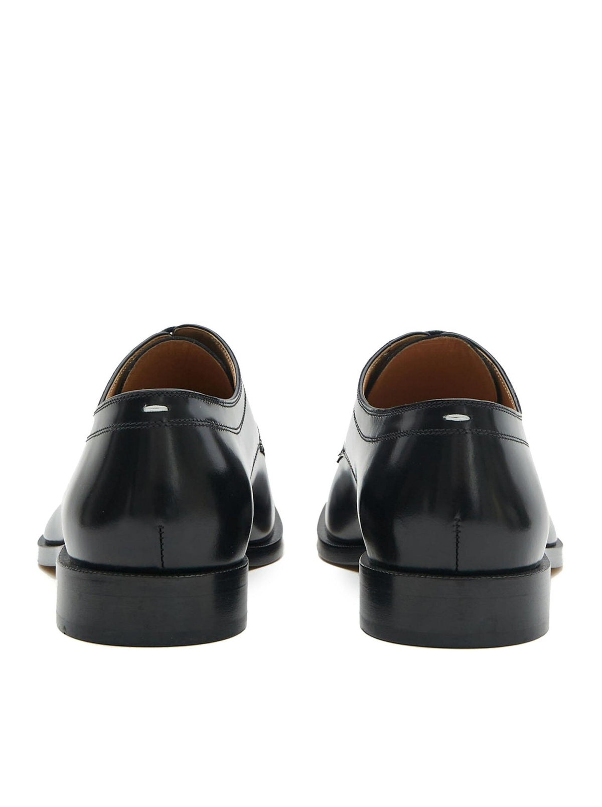 Maison Margiela Black Leather Derby Shoes for Men