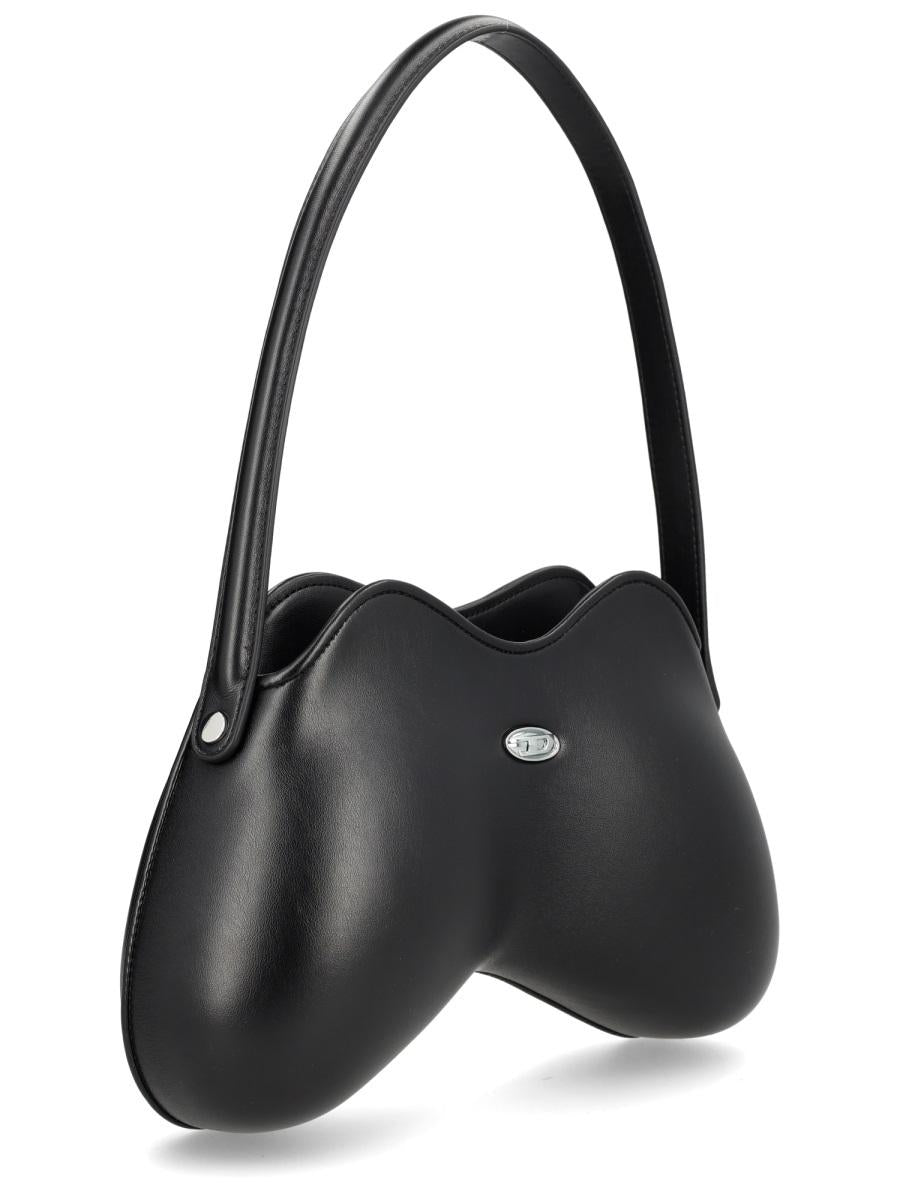 DIESEL Black Leather Shoulder Bag