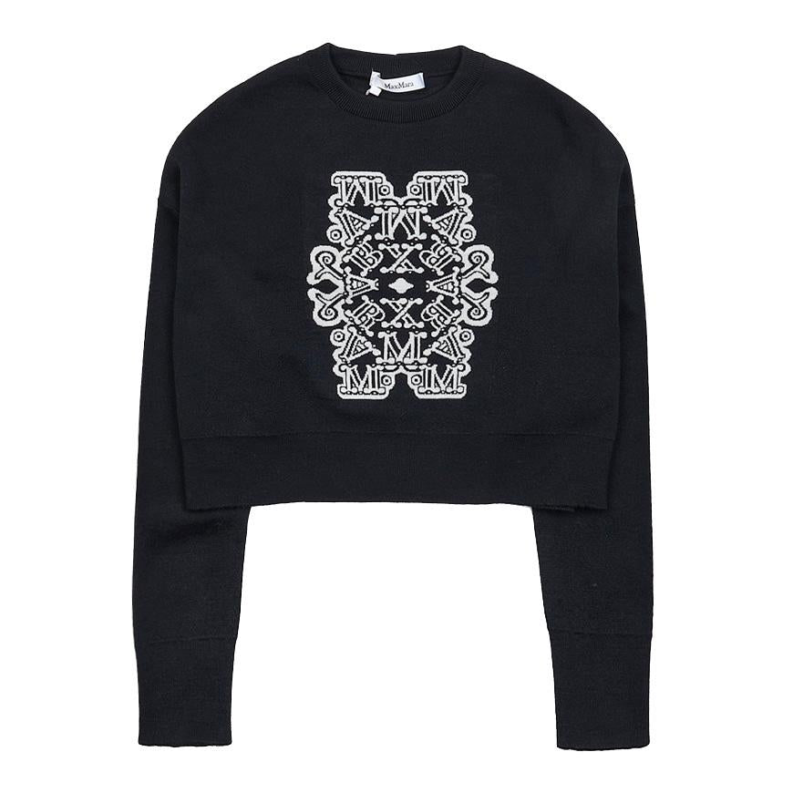 Max Mara Women’s Virgin Wool Crewneck Sweater Black
