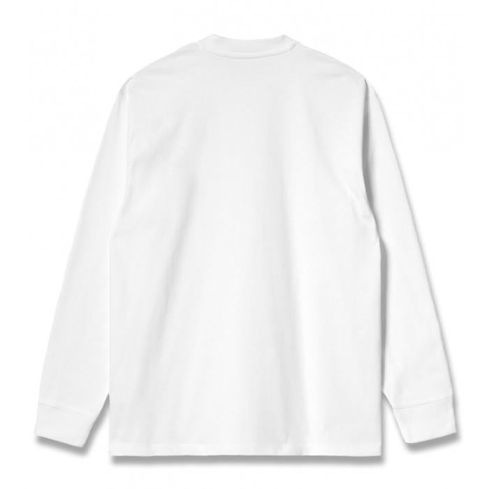CARHARTT WIP Long Sleeve Pocket Heart T-Shirt White Cotton Men