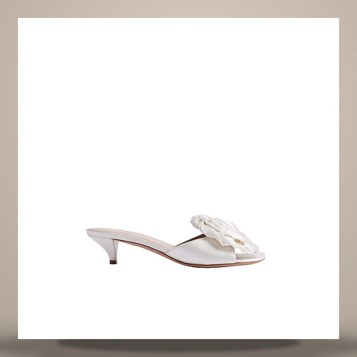 DIOR Aurore White Satin Heel Sandals KDO618SAT S10W