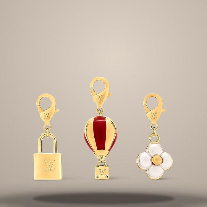 Louis Vuitton LV Charm Bag Charm Gold-Tone Metal Key Ring