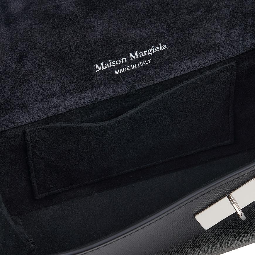 Maison Margiela Women’s Classic Stitch Small Clutch Bag Black Leather