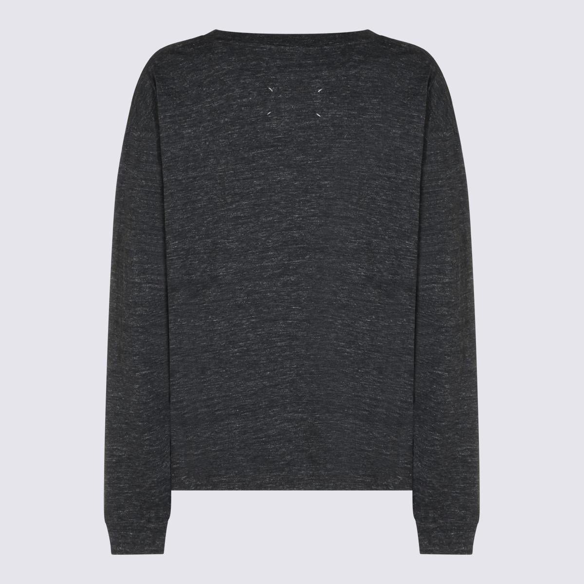 Maison Margiela Long Sleeve Sweatshirt Cotton Blend Navy Women’s Top