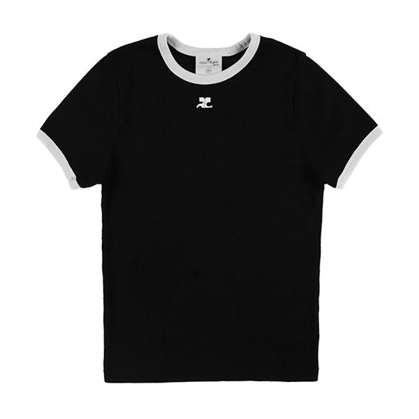 courreges Women’s Short Sleeve T-Shirt VESJTS017 JS0070 9901