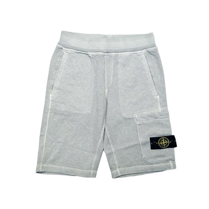 STONE ISLAND Pigment-Dyed Wappen Logo Junior Shorts