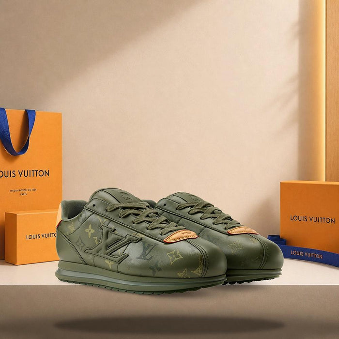 Louis Vuitton Butter Soft Low-Top Sneakers Khaki Green