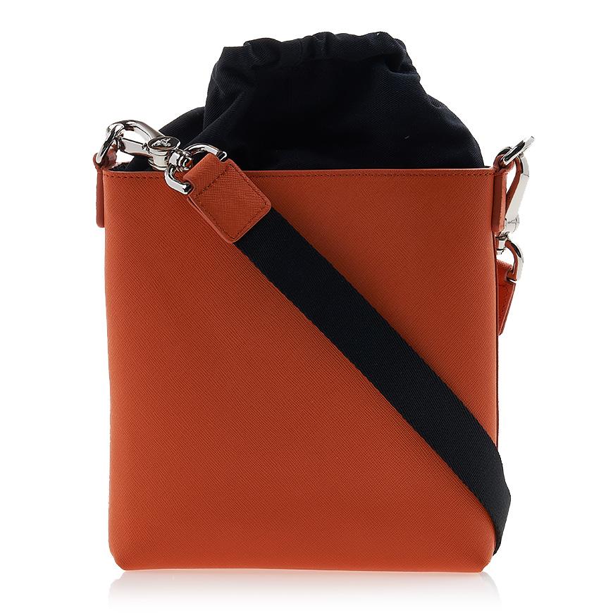 Vivienne Westwood Saffiano Drawstring Crossbody Bag