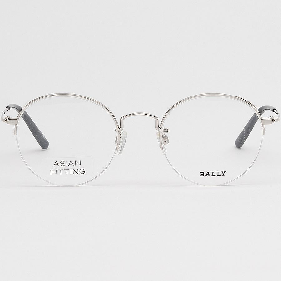 BALLY Asian Fit Round Semi-Rim Metal Eyeglass Frames Unisex BY5009H 016