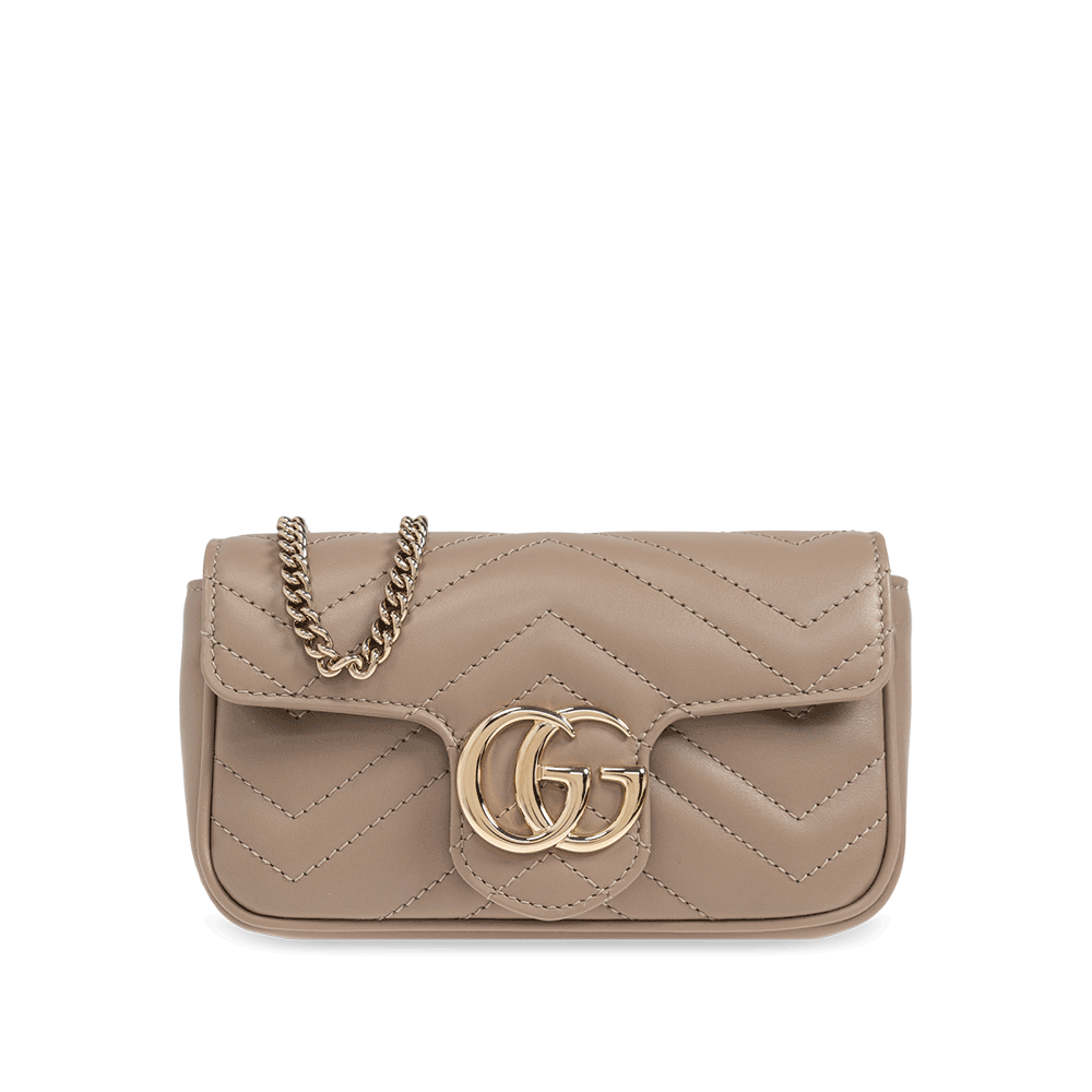 GUCCI Mini Marmont GG Leather Shoulder Crossbody Bag Women 476433