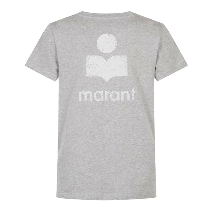 Isabel Marant Logo Print Cotton T-Shirt Gray Men’s