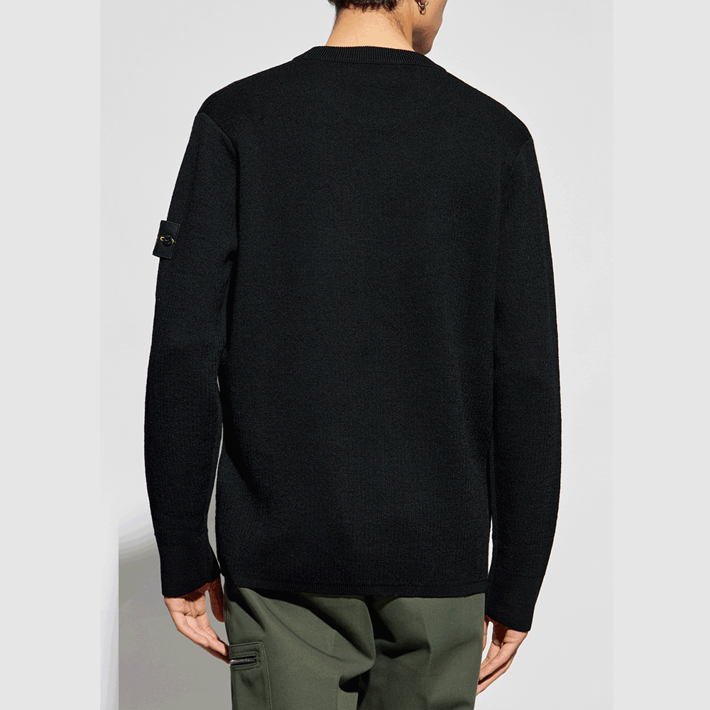 STONE ISLAND Men’s Effect Knit Crewneck Sweater 8115538A7 V0029