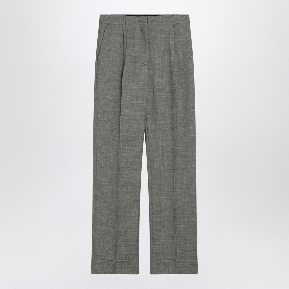 PRADA Black Wool Classic Trousers for Women