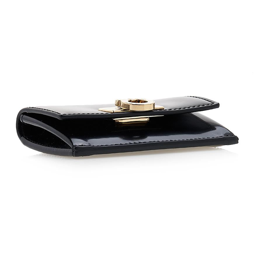 Ferragamo Gancini Leather Card Holder Black 0760662 1