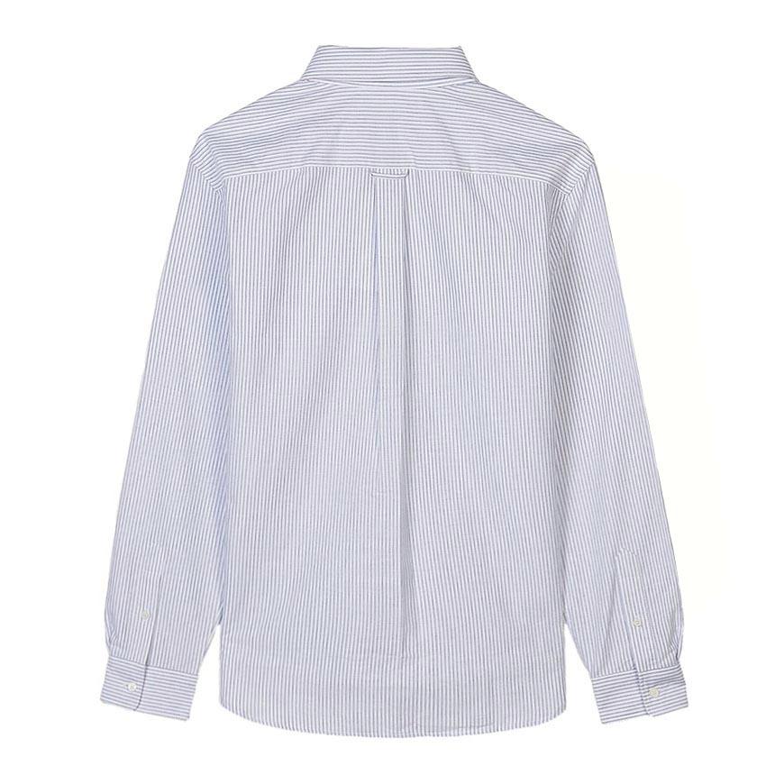 Maison Kitsune Men’s Profile Stripe Long Sleeve Shirt QM00411 WC5098 0491